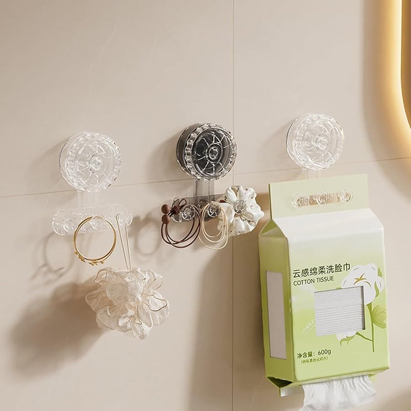 Transparent Suction Cup Hooks Waterproof Adhesive Hangers for Bathroom Towel Robe Coat Home Storage - Image 5